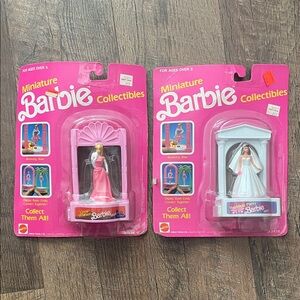 Barbie Miniature Collectibles - Pink & White Packaged Dolls